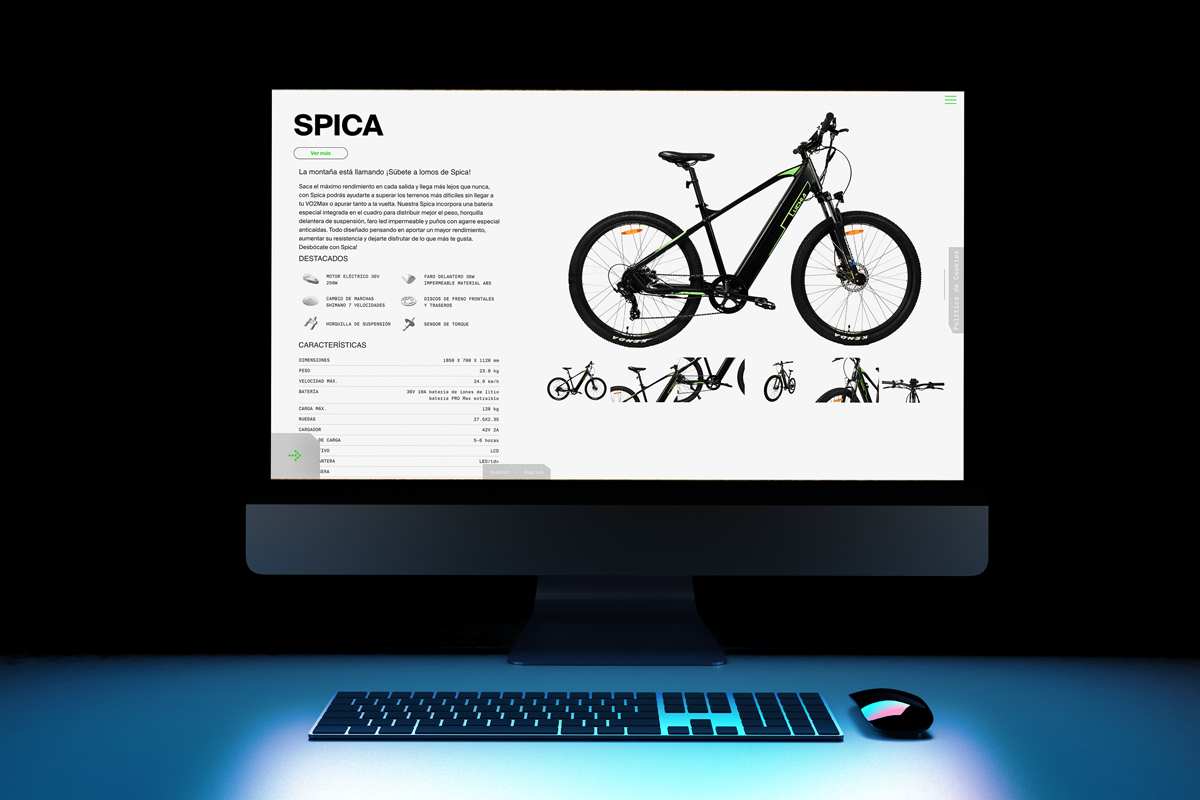 Luchia — ficha de modelo de bicicleta eléctrica con especificaciones técnicas